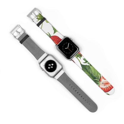 Strawberry Apple Watch BandIntroducing our Strawberry Apple Watch Band - a tasteful blend of luxury and functionality. With its intricate design and comfortable fit, this band is the perfect addition to your Apple Watch. Show off your style with the sweet