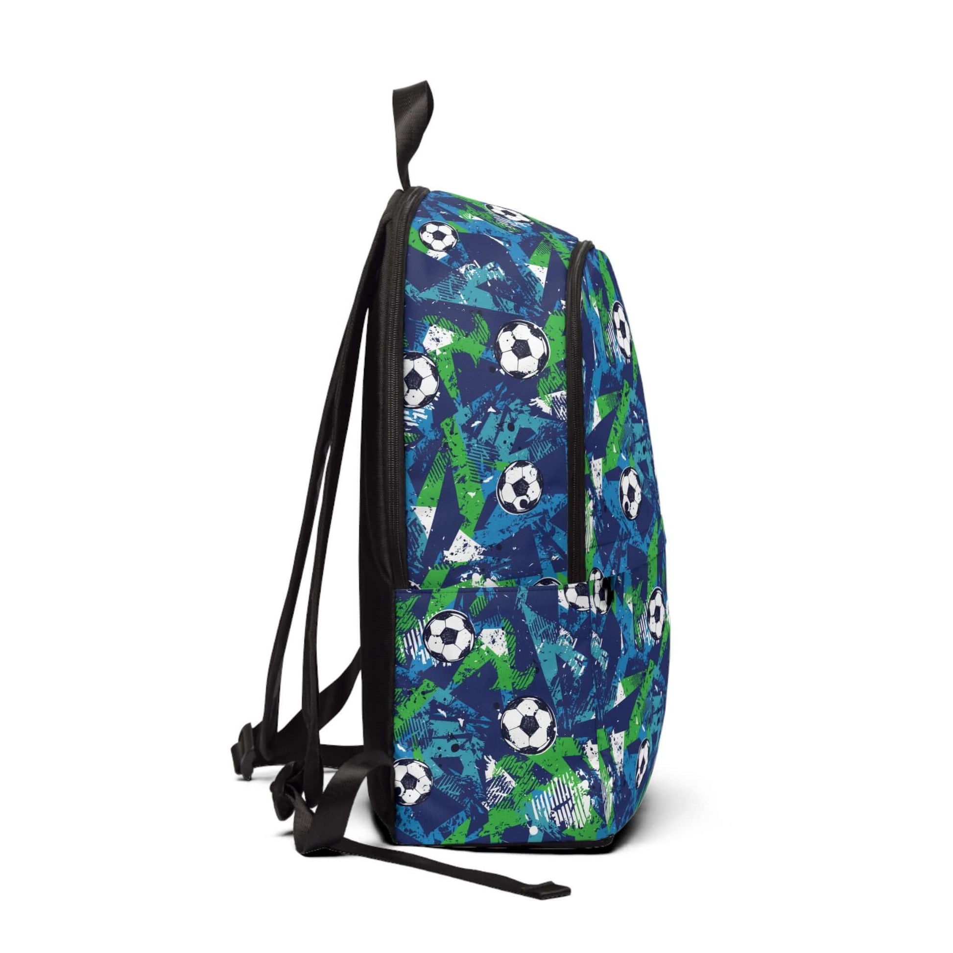 Football BackpackIntroducing the perfect companion for the football-lover on the go: our Football Backpack! This sleek and durable backpack is designed to carry all your essential items while showing off your love for the game. Don't get caught without it