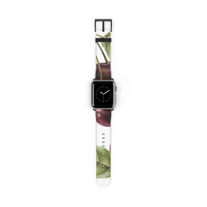 Sweet Cherry Fruit Apple Watch BandThis Sweet Cherry Fruit Apple Watch Band is perfect for adding a touch of colorful personality to your Apple Watch. Made from high-quality materials, the band is both durable and comfortable to wear. Enjoy the benefits o