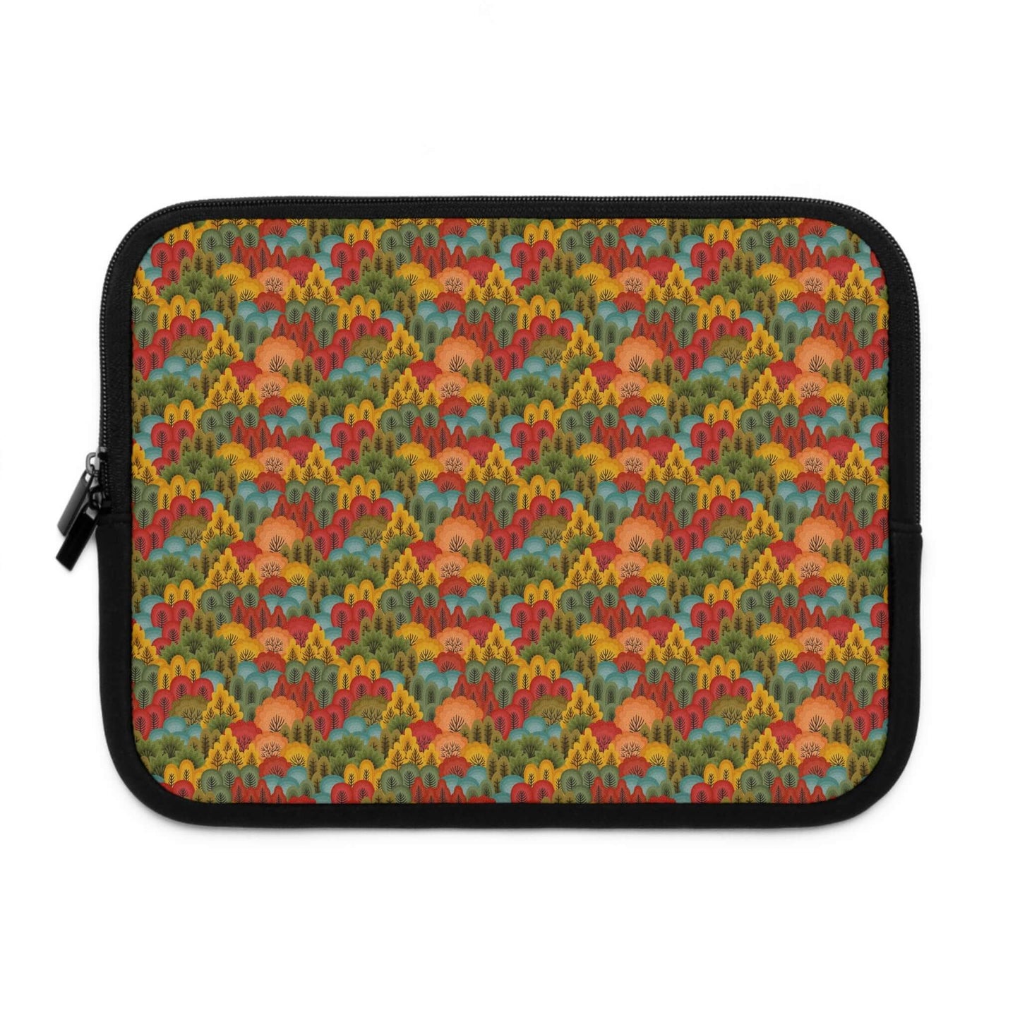 Autumn Forest Laptop SleeveThe Autumn Forest Laptop Sleeve combines style and functionality for the perfect laptop accessory. Its durable material and padded interior provide protection against scratches and bumps, while its beautiful autumn forest design