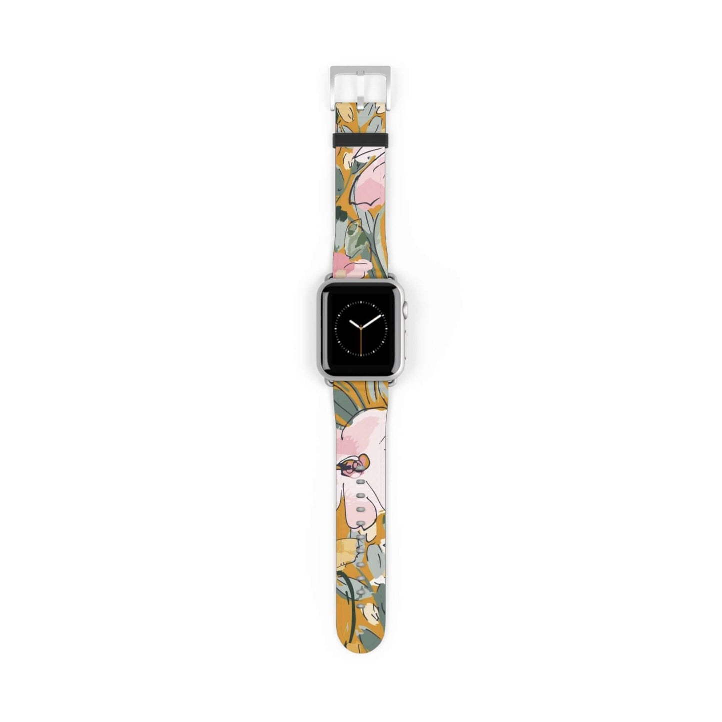 Feminine Watercolour Style Apple Watch BandThis stunning watercolor-style Apple Watch band is designed for the sophisticated and discerning woman. The delicate dewcri design elevates your look and adds a touch of elegance to any outfit. Crafted with the h