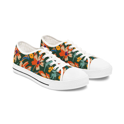 Women's Floral Low Top SneakersIndulge in the luxurious elegance of our Women's Floral Low Top Sneakers. These sneakers feature exquisite floral designs, adding a touch of sophistication to your every step. The low top design allows for effortless style a