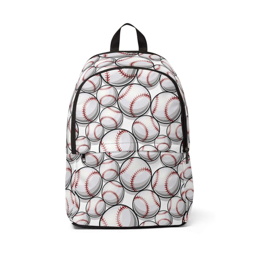 Baseballs BackpackThis backpack is a grand slam for your little slugger! Playfully designed with baseball stitching and a cute hanging baseball charm, it's sure to be a home run on the first day of school. With roomy pockets and durable fabric, it's perfe