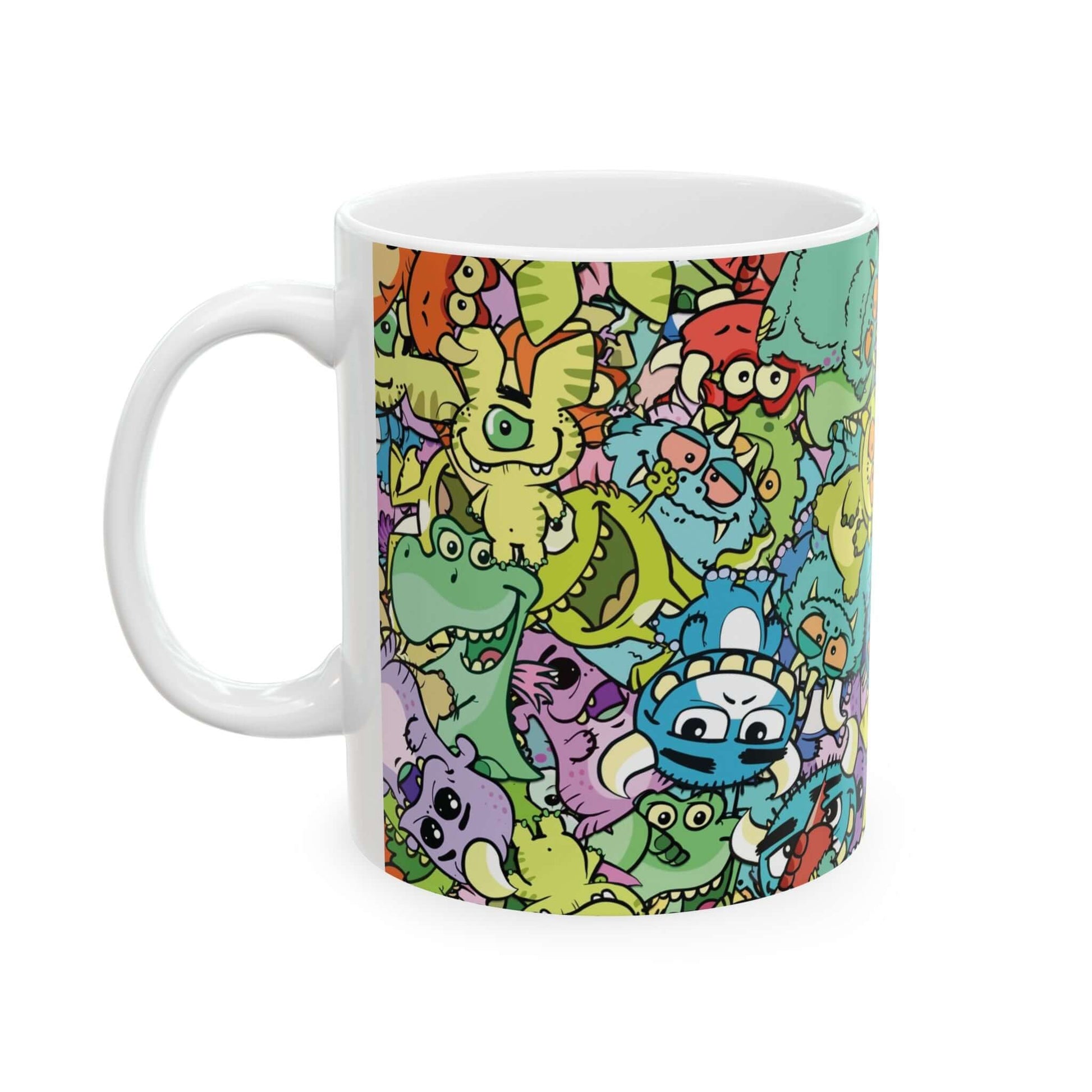 Cartoon Monsters MugGet your morning brew with the cutest companions - our Cartoon Monsters Mug! Sip your drink with these quirky critters while they add a playful touch to your day. Perfect for any monster fan (or just anyone who enjoys a little fun in t