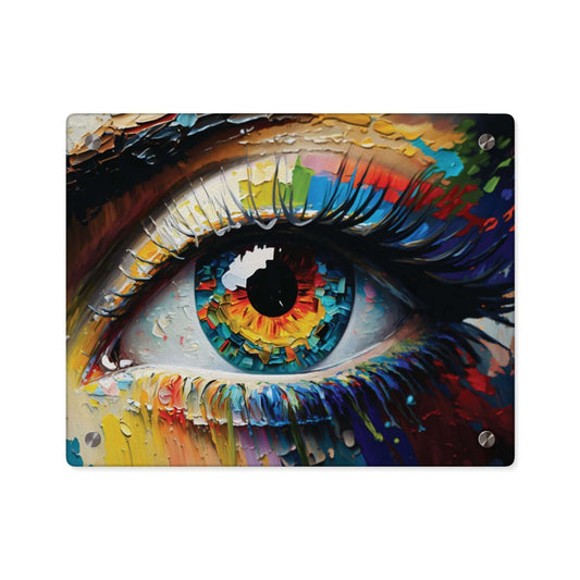 Striking Eye Acrylic PrintEnhance your space with the Striking Eye Acrylic Print. Our high-quality printing process ensures vibrant colours and sharp details, making the artwork come to life. The durable acrylic material adds a modern touch while protecti