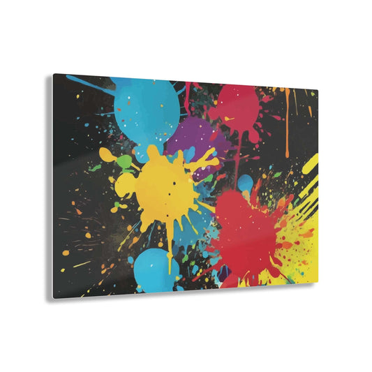 Splatter Paint Acrylic PrintThis high-quality Splatter Paint Acrylic Print adds a touch of artistic flair to any room. Made with durable materials, its vibrant colors and unique design are sure to enhance your home decor. Transform your space with this on