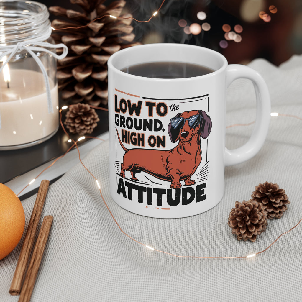 Low to the Ground, High on Attitude Mug  