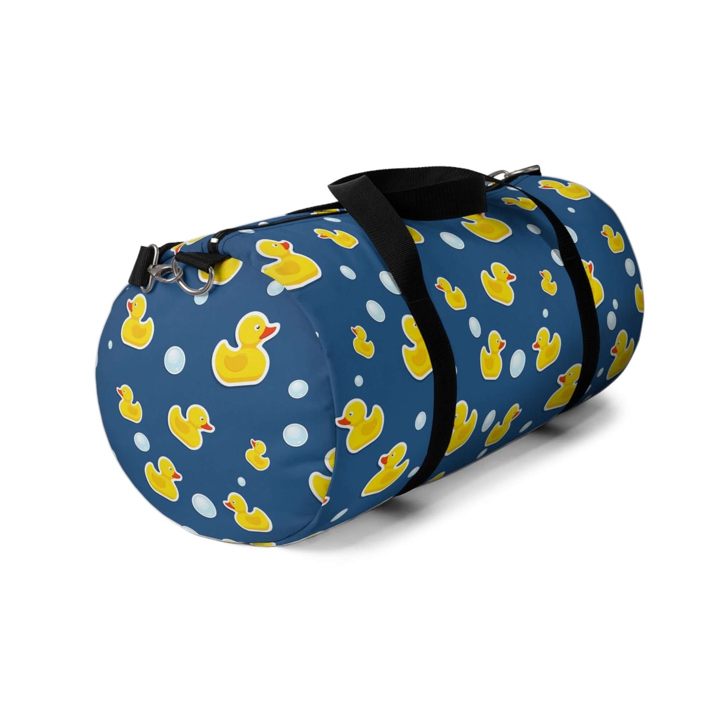 Rubber Duck Duffel BagSay goodbye to boring luggage with our Rubber Duck Duffel Bag! Perfect for travel or everyday use, it's made with durable rubber material and can fit all your essentials. Guaranteed to make a quacking statement wherever you go! (Get