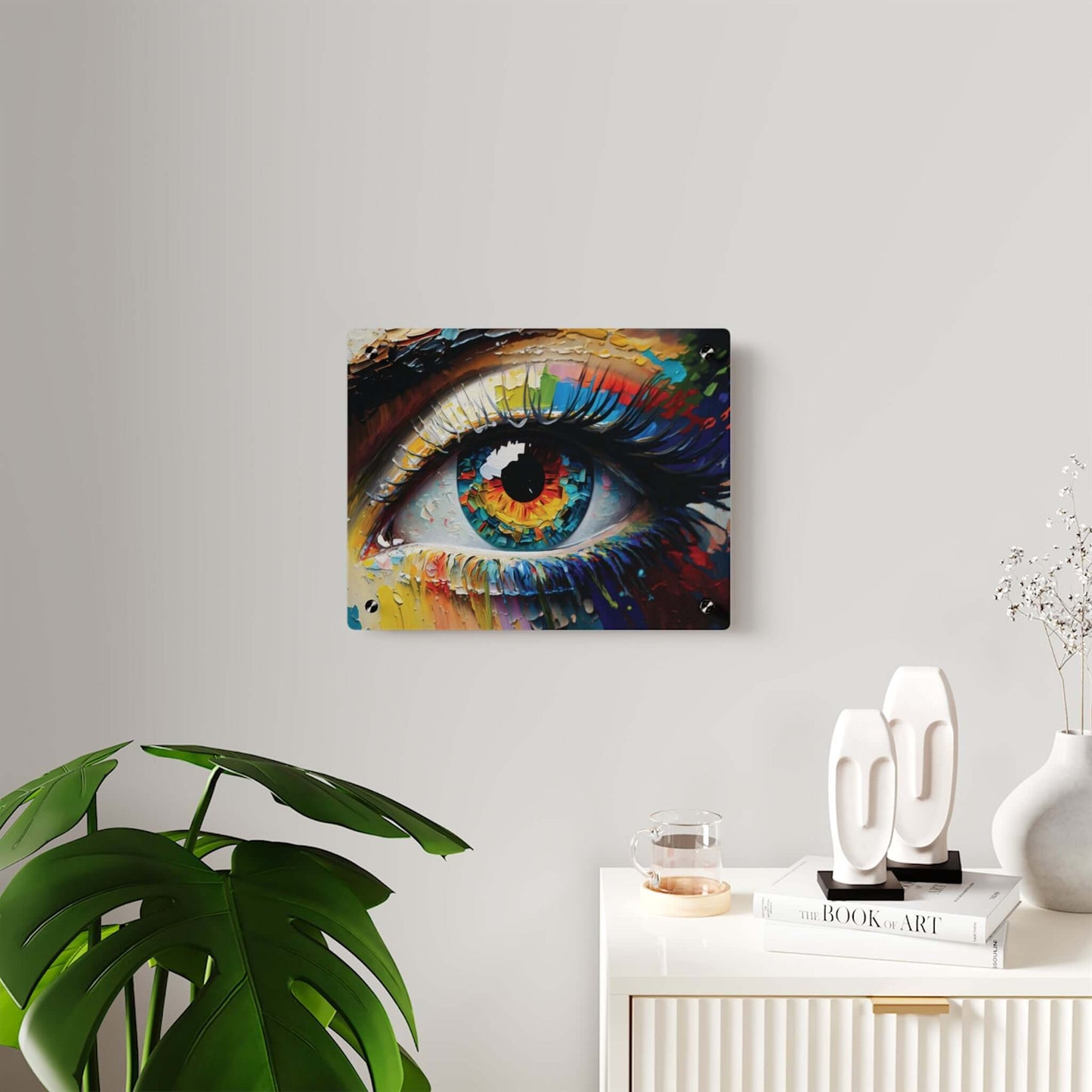 Striking Eye Acrylic PrintEnhance your space with the Striking Eye Acrylic Print. Our high-quality printing process ensures vibrant colours and sharp details, making the artwork come to life. The durable acrylic material adds a modern touch while protecti