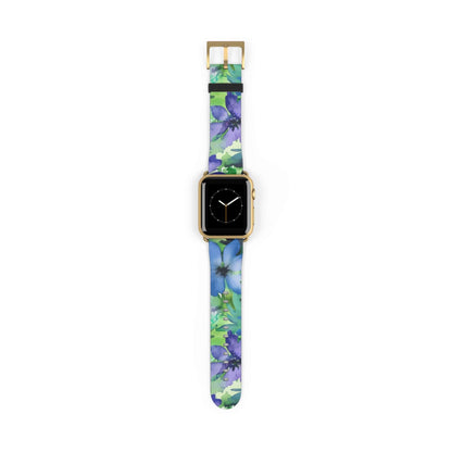 Blue Flower Apple Watch BandTransform your Apple Watch into a work of art with our Blue Flower Band. Its delicate hand-painted design is crafted with luxurious attention to detail. Elevate your style with this unique and elegant band, perfect for any occa