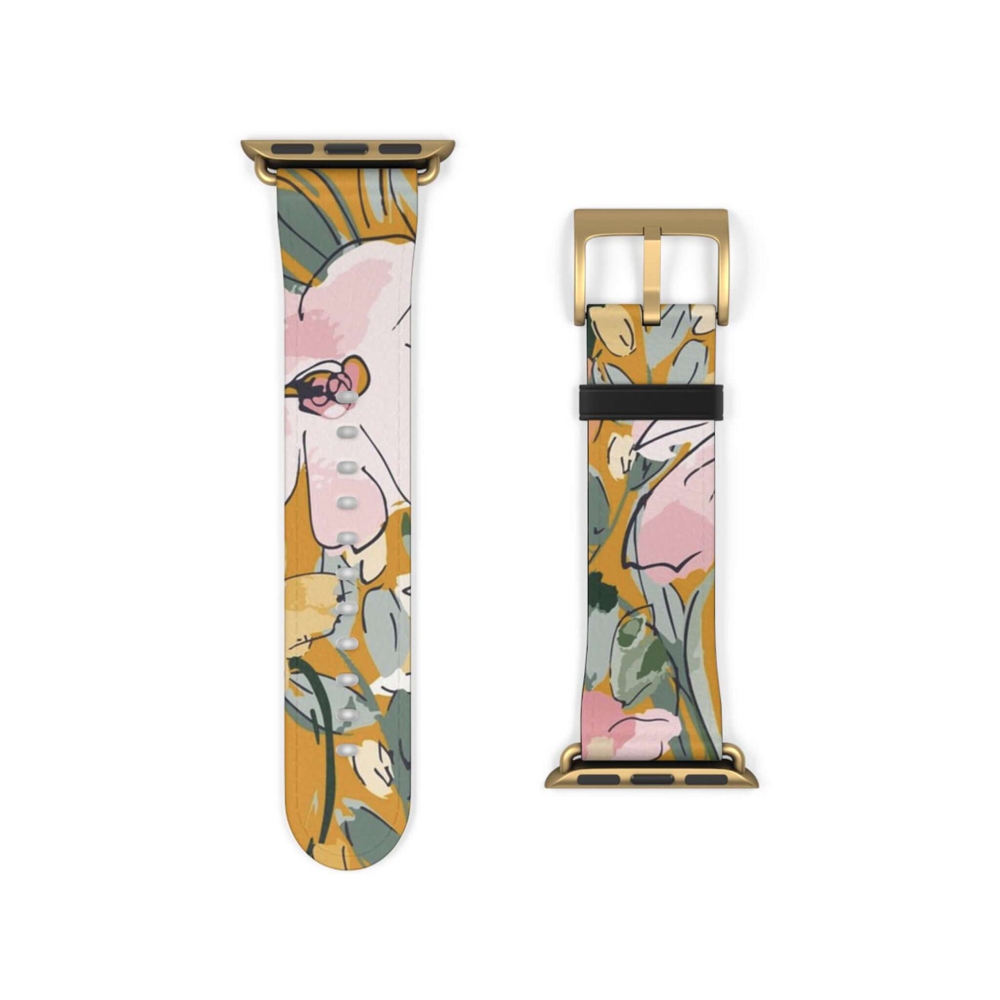 Feminine Watercolour Style Apple Watch BandThis stunning watercolor-style Apple Watch band is designed for the sophisticated and discerning woman. The delicate dewcri design elevates your look and adds a touch of elegance to any outfit. Crafted with the h