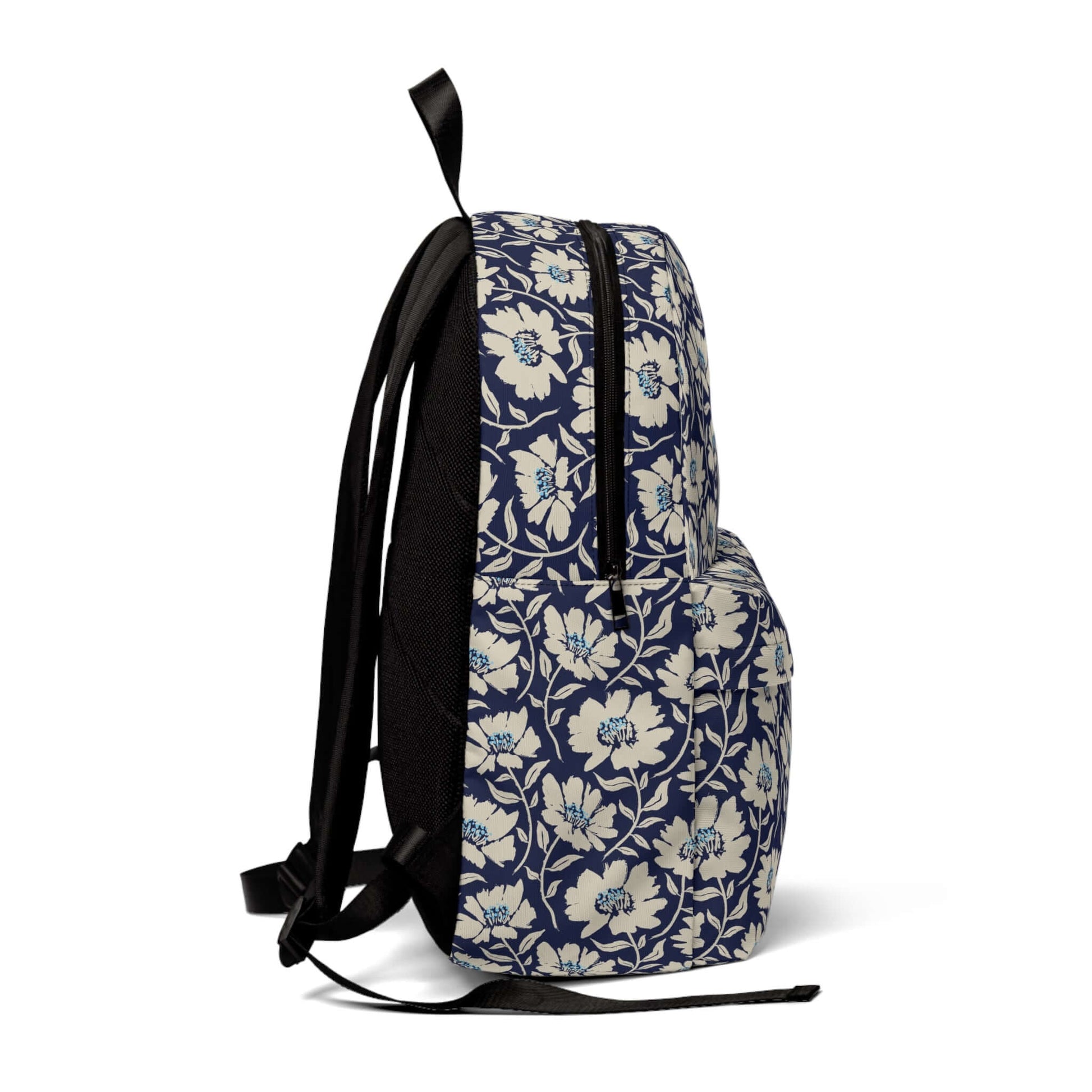 Blue Flowers BackpackThe Blue Flowers Backpack is expertly designed with durable fabric and spacious compartments, making it the ideal accessory for any outdoor adventure. Its stylish blue floral pattern adds a touch of elegance, while its comfortable str