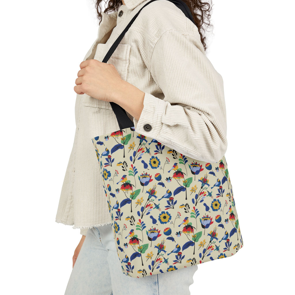 Floral & Birds Tote Bag  