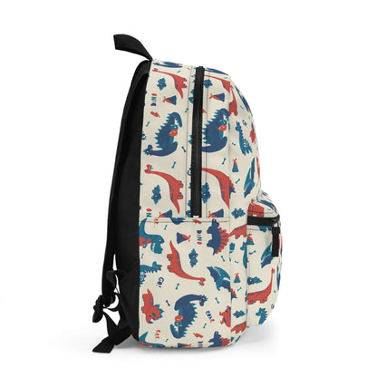 Cute Dinosaur BackpackThis adorable dinosaur backpack is perfect for any young adventurer. With its vibrant colors and spacious compartments, it's ideal for storing school supplies or snacks for a day trip. The durable material and comfortable straps make