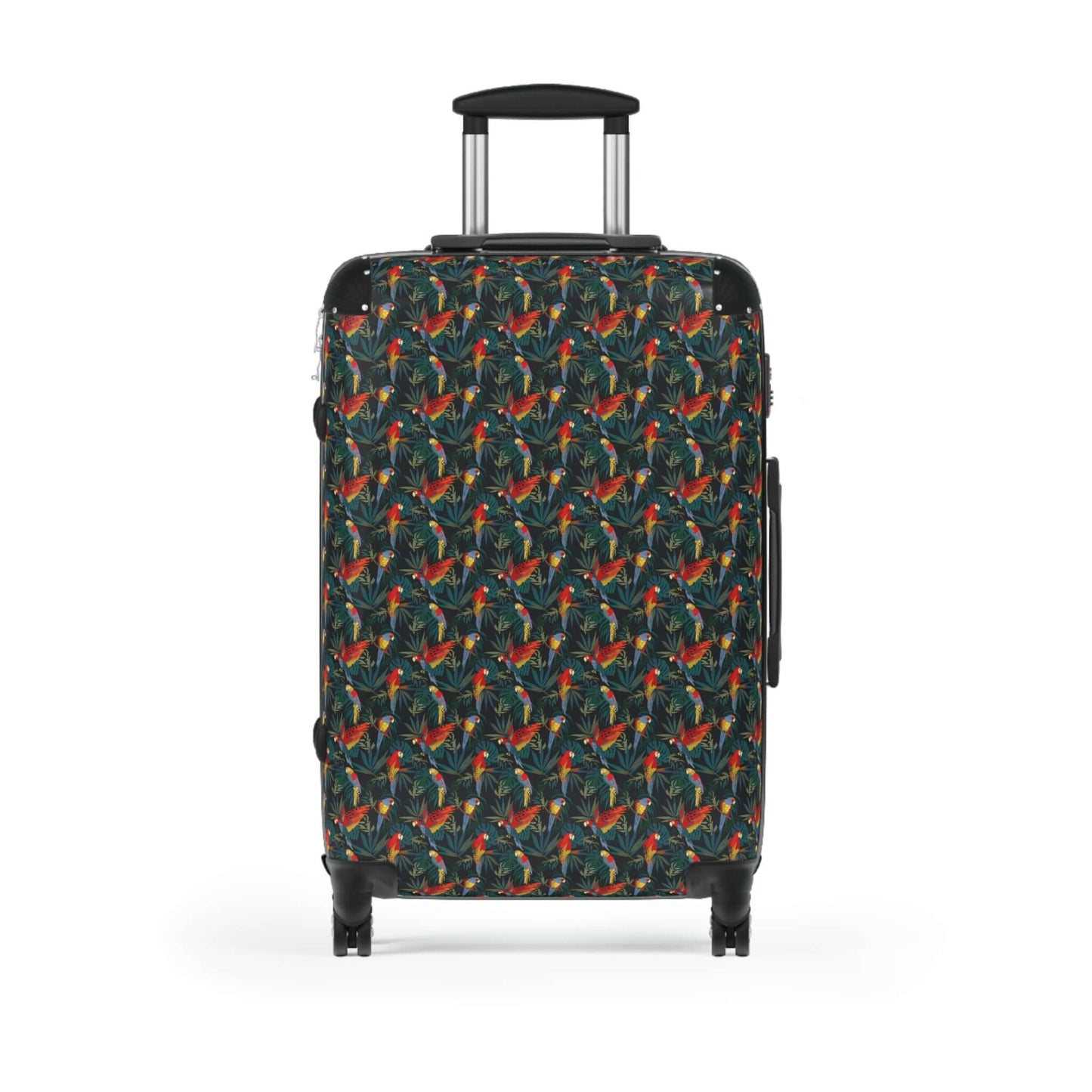 Tropical Parrots SuitcaseTransport your belongings in style with our Tropical Parrots Suitcase. This vibrant and eye-catching suitcase features a beautiful parrot design that is sure to turn heads. With its durable and spacious interior, you can travel wi