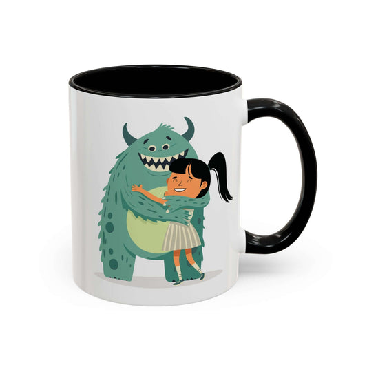 Girl Hugging Monster MugEmbrace your love for unique and quirky mugs with our Girl Hugging Monster Mug. The adorable design will surely bring a smile to your face with every sip. Made with high-quality materials, this mug is perfect for your morning coffe