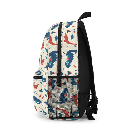 Cute Dinosaur BackpackThis adorable dinosaur backpack is perfect for any young adventurer. With its vibrant colors and spacious compartments, it's ideal for storing school supplies or snacks for a day trip. The durable material and comfortable straps make