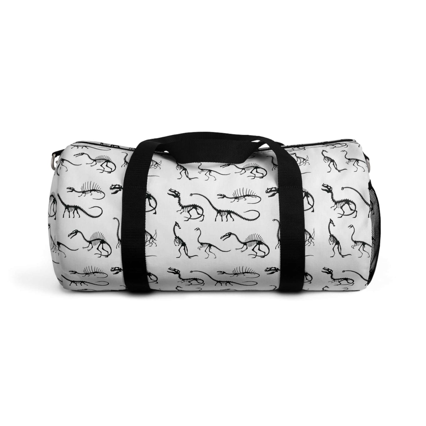 Dinosaur Skeleton Duffel BagUnleash your inner archaeologist with this dino-mite Dinosaur Skeleton Duffel Bag. Perfect for fossil hunts and overnight trips, this bag is made with durable materials and plenty of pockets for all your prehistoric possessions