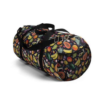 Multi Fruit Duffel BagMeet the Multi Fruit Duffel Bag - a stylish and practical companion for your everyday adventures. Its durable design and spacious interior make it perfect for carrying all your essentials, while its vibrant fruit pattern adds a fun a