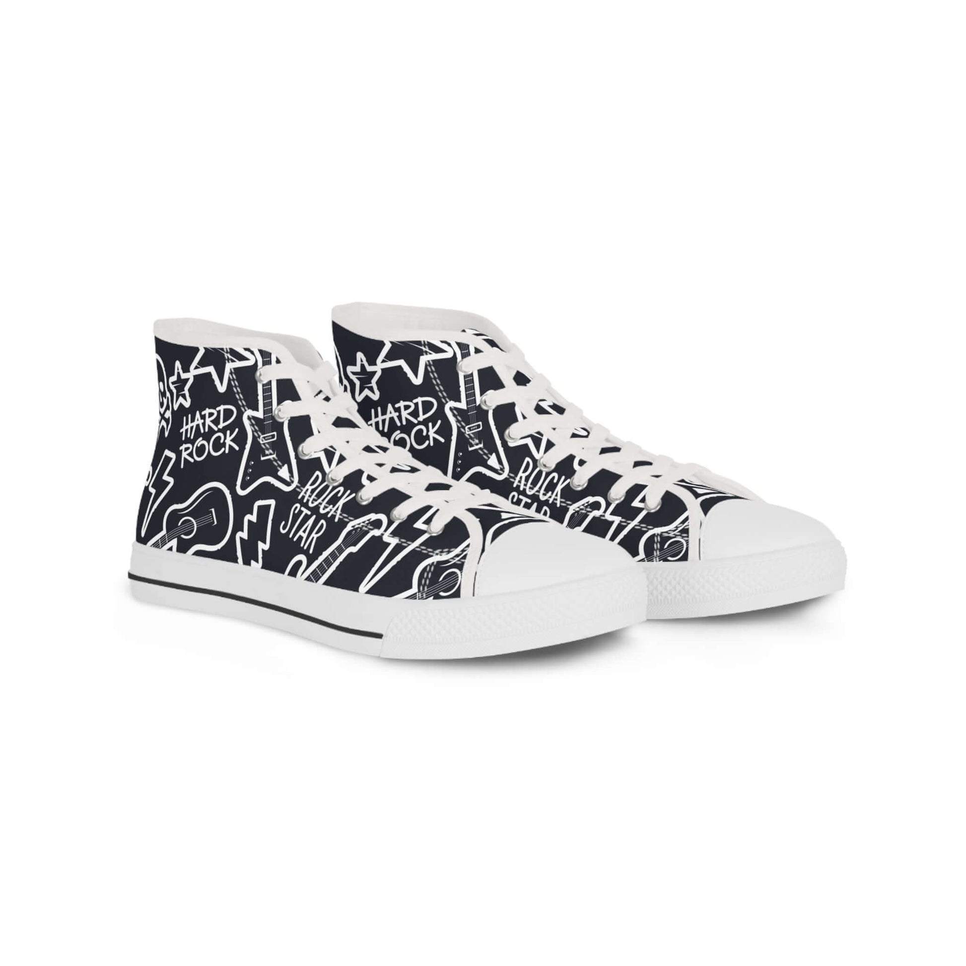 Men's Rockstar High Top SneakersGet ready to rock in these high-top sneakers that will make you feel like a total rockstar! Featuring edgy style and ultimate comfort, these sneakers will take your wardrobe to the next level. With their durable design and