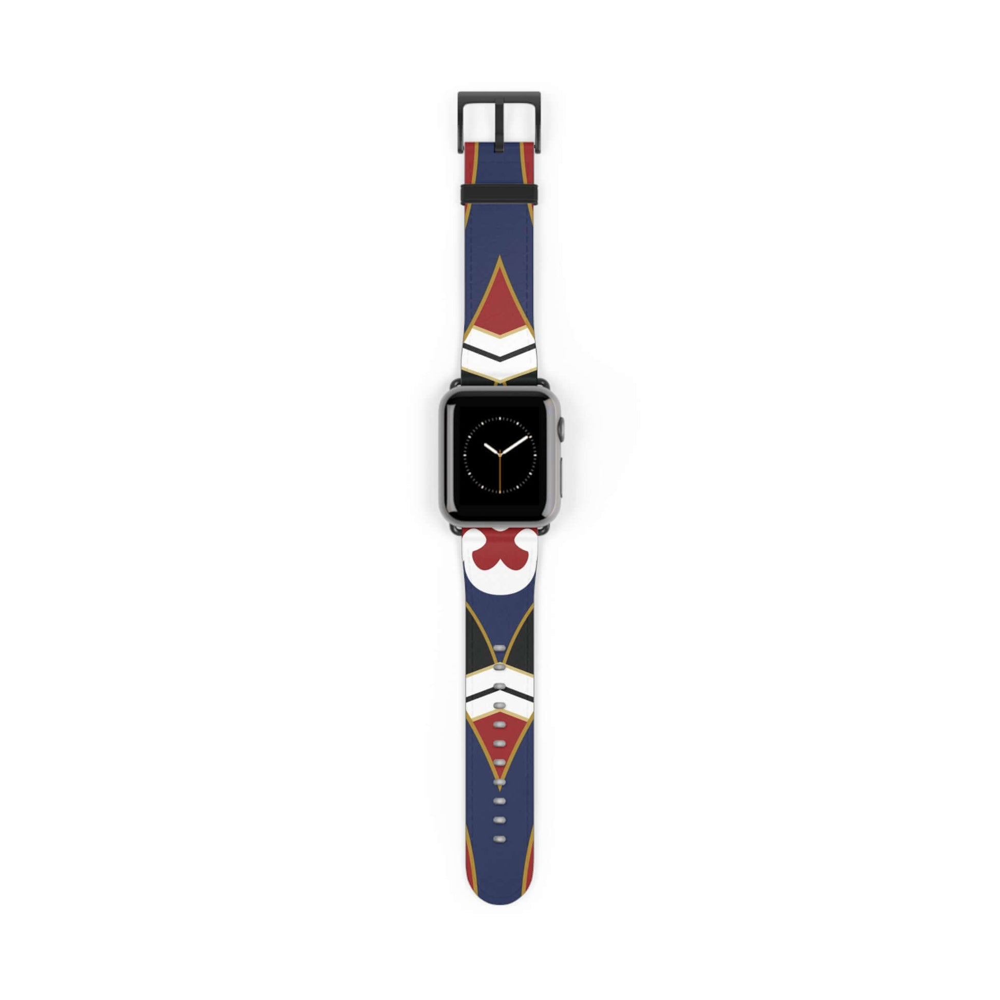 Barber Shop Pattern Apple Watch BandEnjoy a classic and timeless look with our Barber Shop Pattern Apple Watch Band. The dewcrip detail adds a unique touch to your everyday style. Made of durable materials, this band ensures comfort and long-lasting wear.