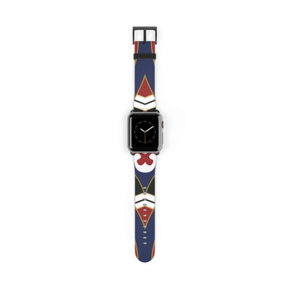 Barber Shop Pattern Apple Watch BandEnjoy a classic and timeless look with our Barber Shop Pattern Apple Watch Band. The dewcrip detail adds a unique touch to your everyday style. Made of durable materials, this band ensures comfort and long-lasting wear.