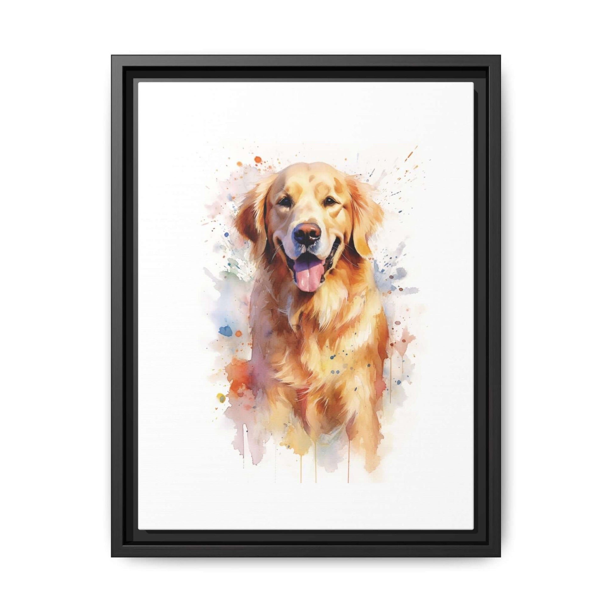 Golden Retriever Dog Watercolour PaintingPlease note: Due to the production process of the canvases, please allow for slight size deviations with a tolerance +/- 1/8" (3.2mm). .: Cotton and polyester canvas composite with a special proprietary coating.: P