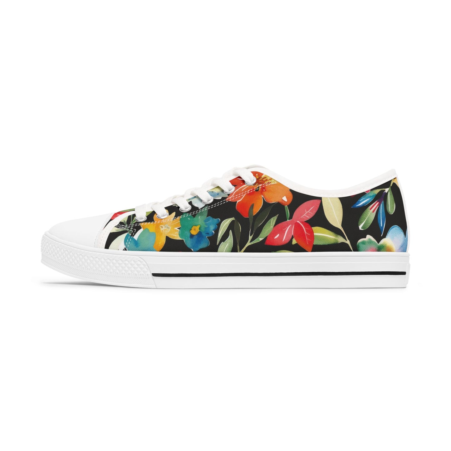 Women's Sweet Flower Low Top SneakersElevate your street style with our Women's Sweet Flower Low Top Sneakers. These chic sneakers feature a delicate floral design and a low-top silhouette for a touch of femininity. Crafted with premium materials, these s