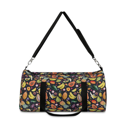 Multi Fruit Duffel BagMeet the Multi Fruit Duffel Bag - a stylish and practical companion for your everyday adventures. Its durable design and spacious interior make it perfect for carrying all your essentials, while its vibrant fruit pattern adds a fun a