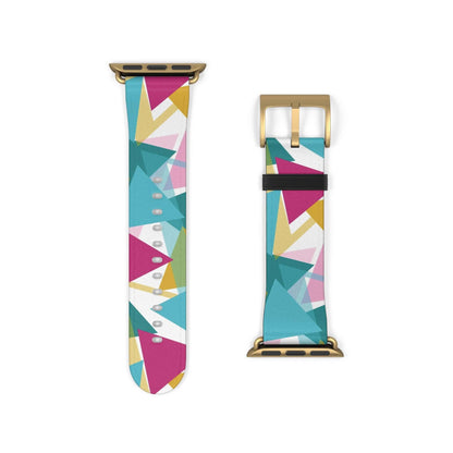 Triangles Apple Watch BandTired of settling for plain, boring watch bands? Experience the ultimate in luxury and style with our Triangles Apple Watch Band. Inspired by the world of art and literature, our band boasts an exclusive design and is made with p