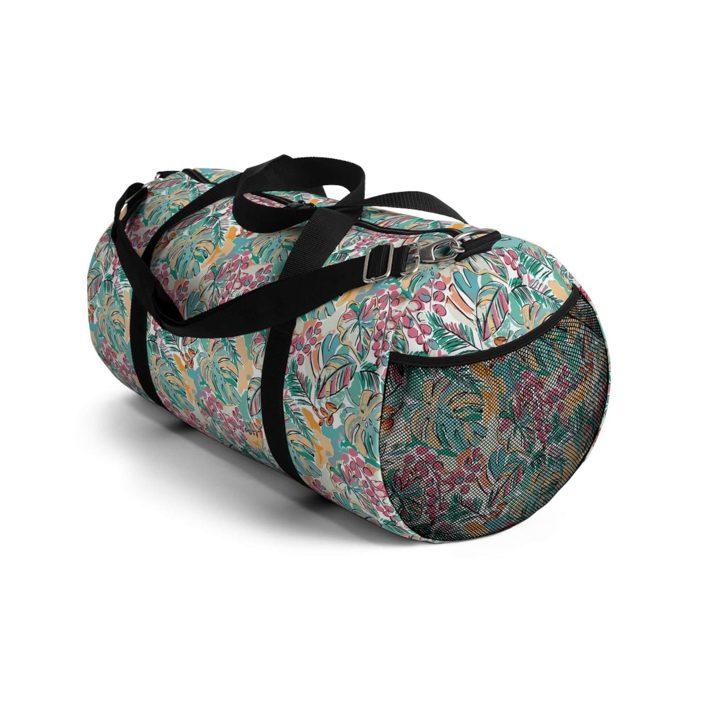 Vibrant Flowers Duffel BagIndulge in luxurious travel with our Vibrant Flowers Duffel Bag. Adorned with a striking floral design, this duffel bag is not only visually stunning but also highly functional. Its spacious interior allows for easy organization