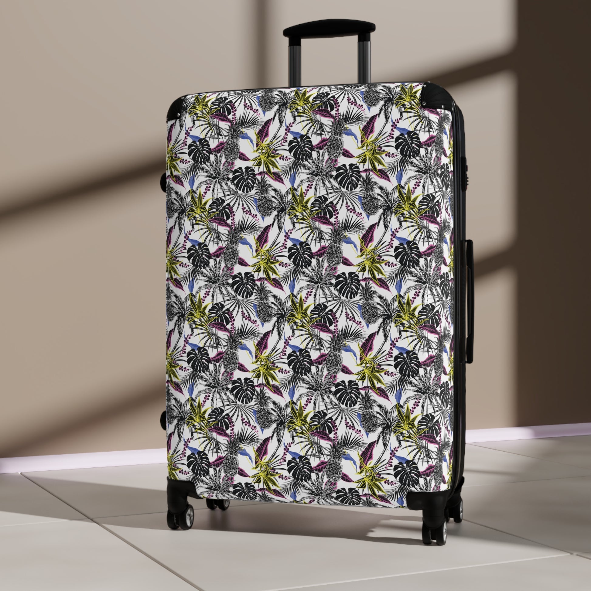 £235.54Tropical Forest SuitcaseIntroducing the Tropical Forest Suitcase - a masterpiece of luxury travel. With its vibrant and exotic design, this suitcase will surely turn heads as you jet set around the world. Made with premium materials for durability