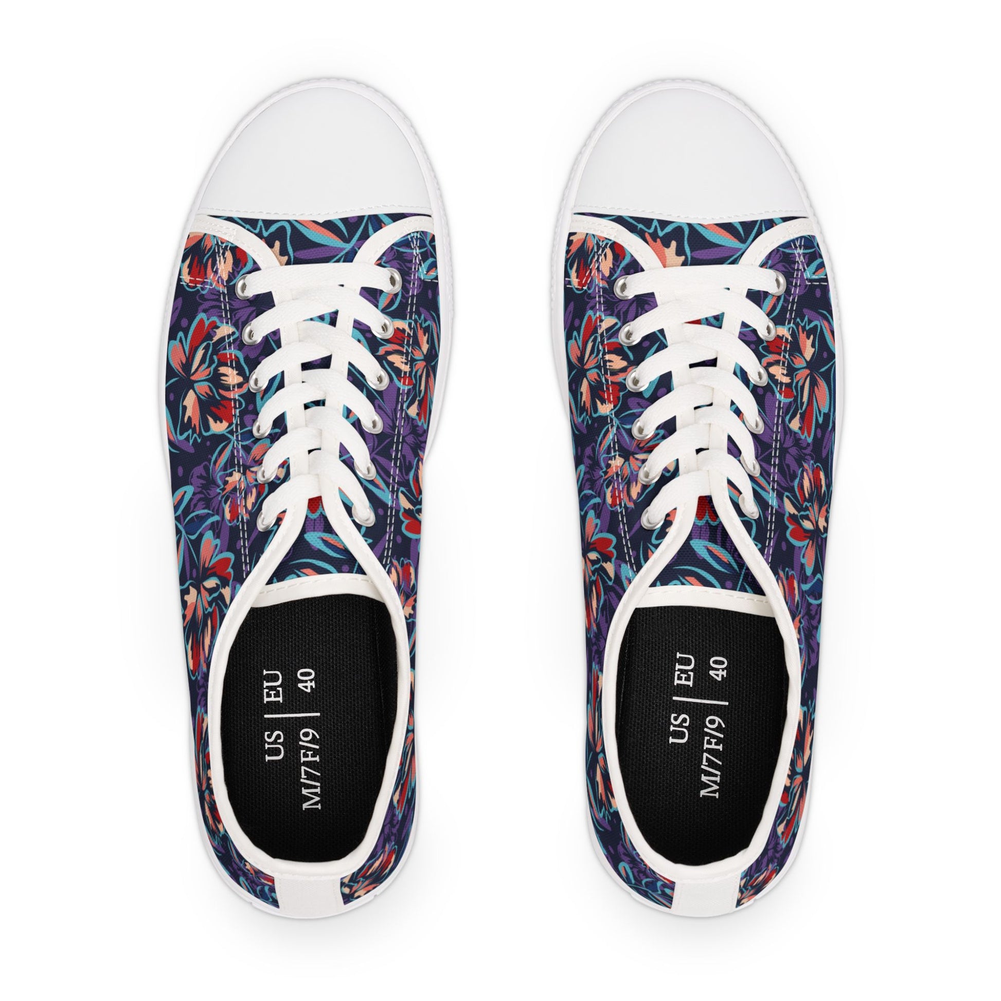 Women's Green Floral Low Top SneakersStep into spring with our luxurious Women's Green Floral Low Top Sneakers. These sneakers feature a beautiful floral design, perfect for adding a touch of elegance to any outfit. The low top design offers both style an