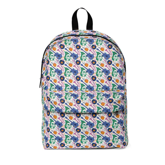 Classic Musical Guitars BackpackShow off your love for music and style with our Classic Musical Guitars Backpack. Designed to hold all your essentials, this backpack features a unique guitar print that is sure to make a statement. Perfect for musicians or