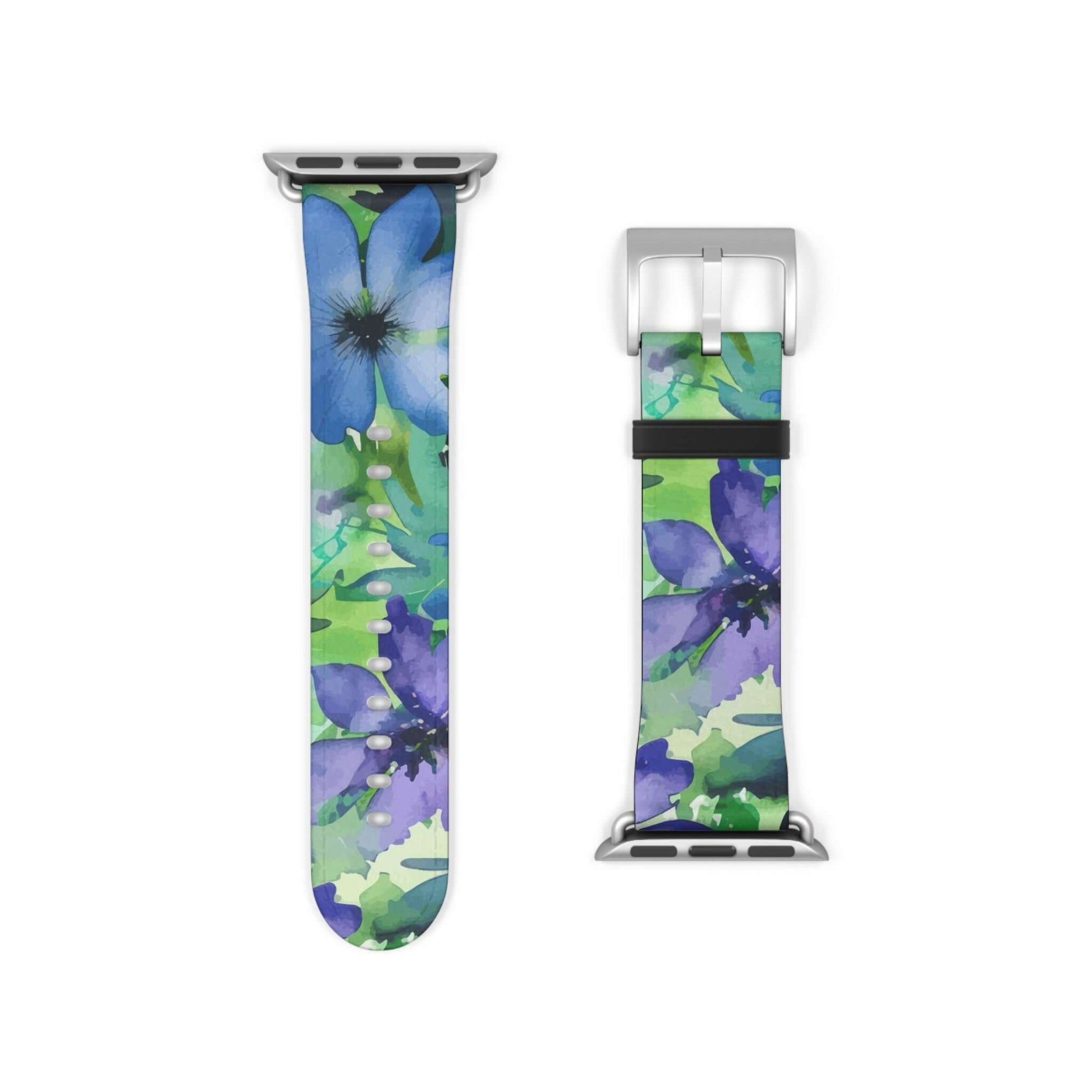 Blue Flower Apple Watch BandTransform your Apple Watch into a work of art with our Blue Flower Band. Its delicate hand-painted design is crafted with luxurious attention to detail. Elevate your style with this unique and elegant band, perfect for any occa