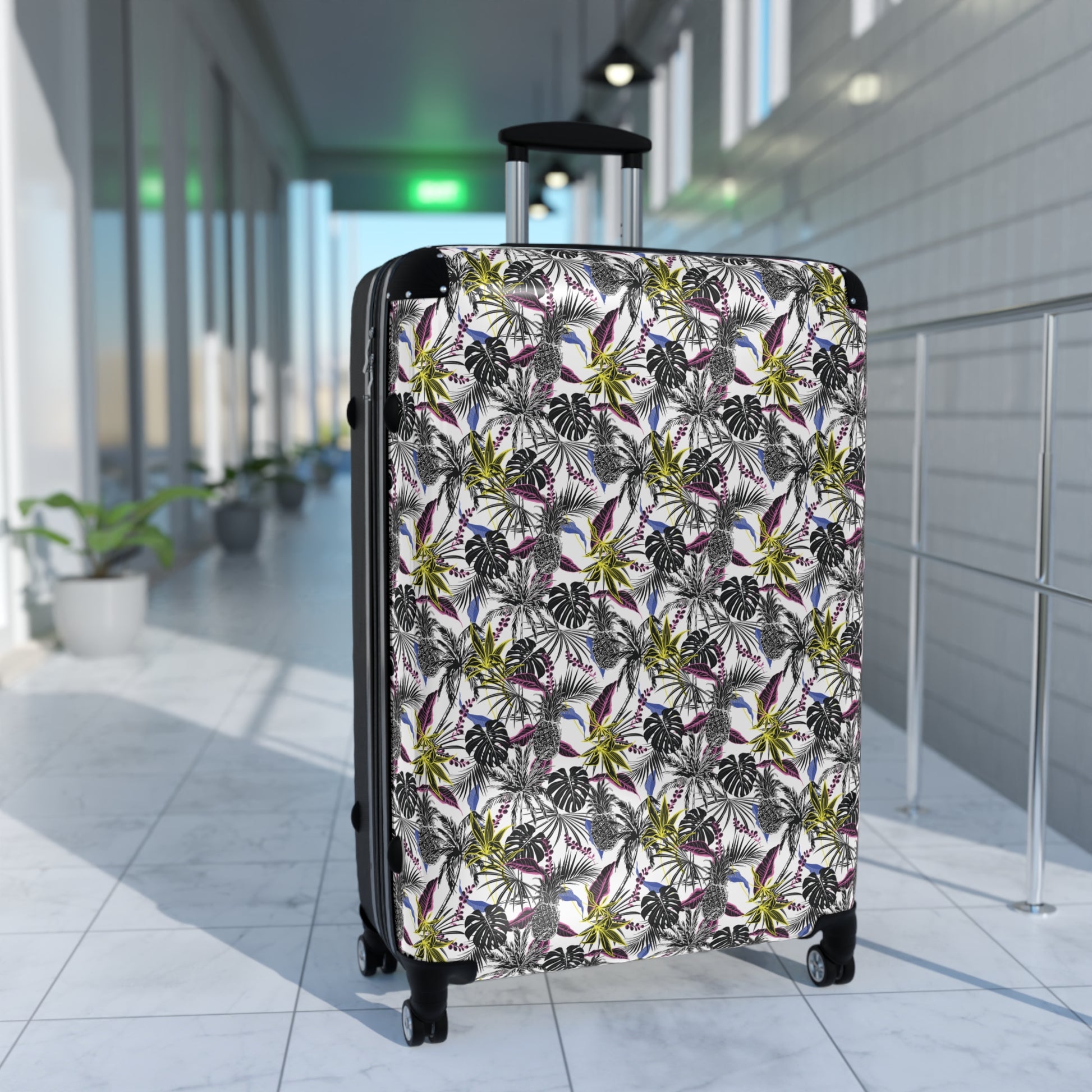 £235.54Tropical Forest SuitcaseIntroducing the Tropical Forest Suitcase - a masterpiece of luxury travel. With its vibrant and exotic design, this suitcase will surely turn heads as you jet set around the world. Made with premium materials for durability