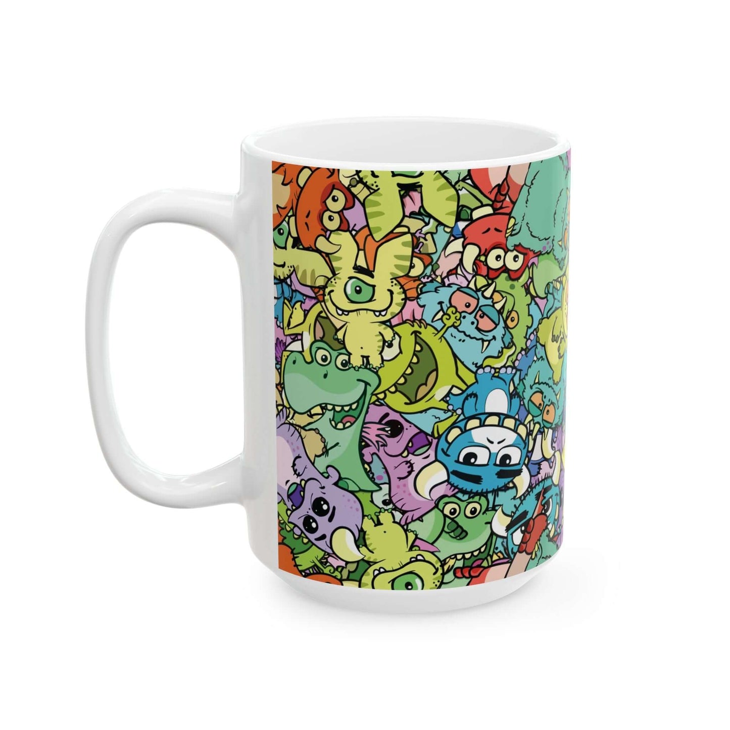 Cartoon Monsters MugGet your morning brew with the cutest companions - our Cartoon Monsters Mug! Sip your drink with these quirky critters while they add a playful touch to your day. Perfect for any monster fan (or just anyone who enjoys a little fun in t