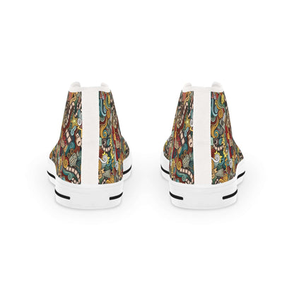 Men's Cartoon Doodle High Top SneakersStep into style with these playful Men's Cartoon Doodle High Top Sneakers! The fun doodle design will bring out your inner kid while the high top style keeps you looking cool. With comfort and personality, these sneak