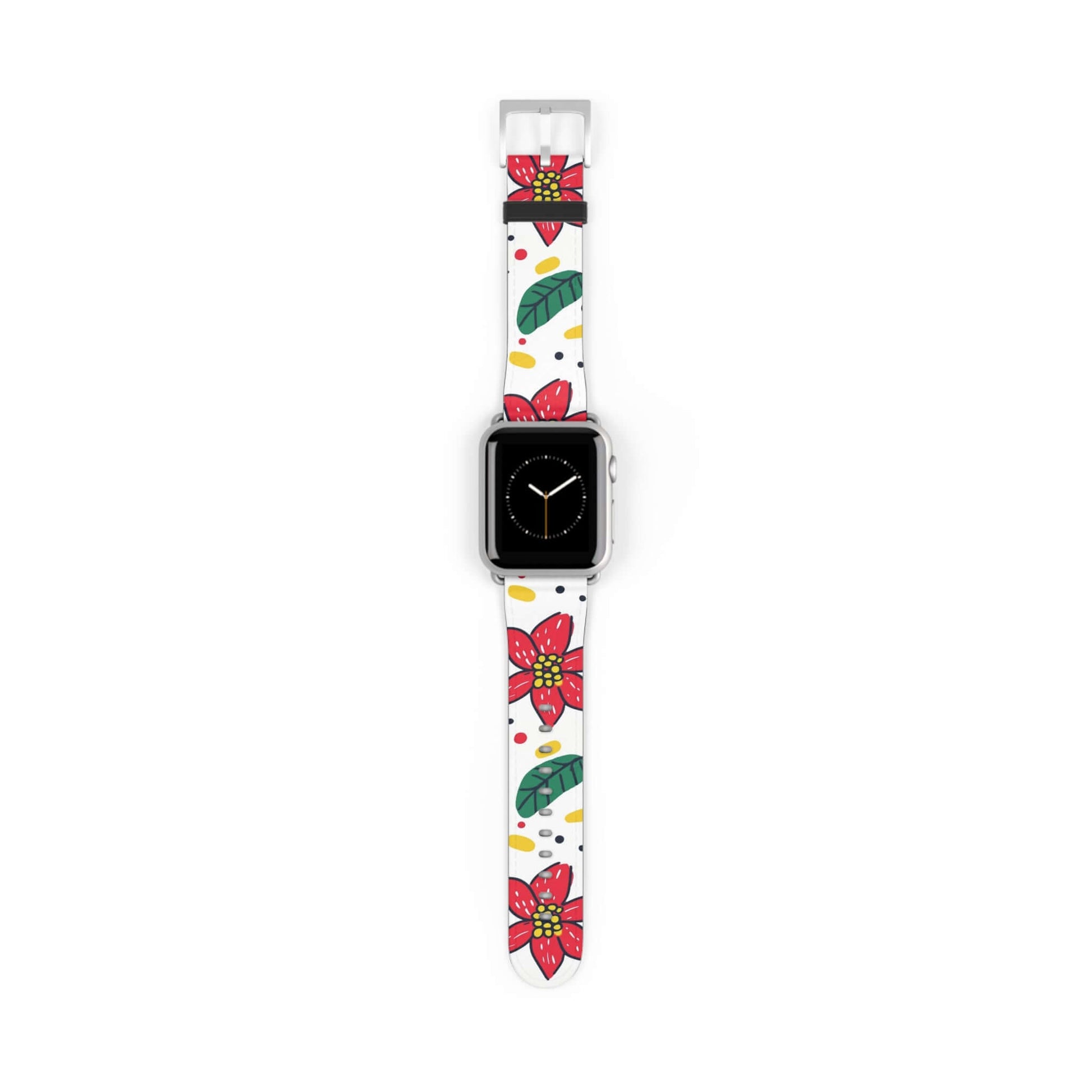 Floral Poinsettia Apple  Watch Band - Nexware Designs 