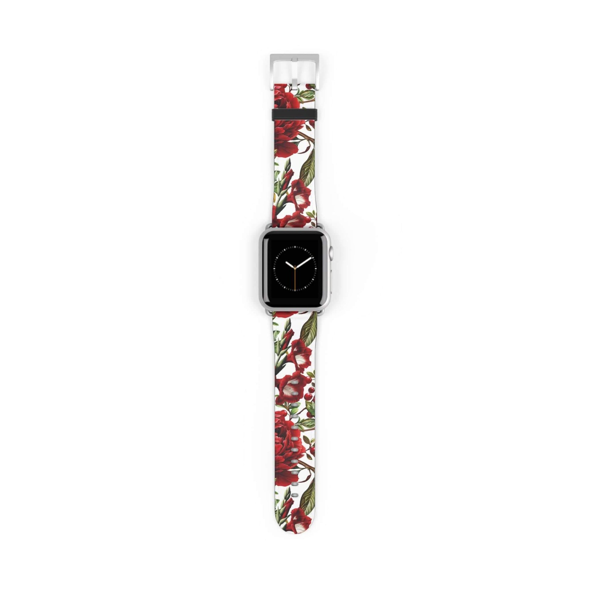 Pomegranate & Red Flowers Apple Watch Band - Nexware Designs 