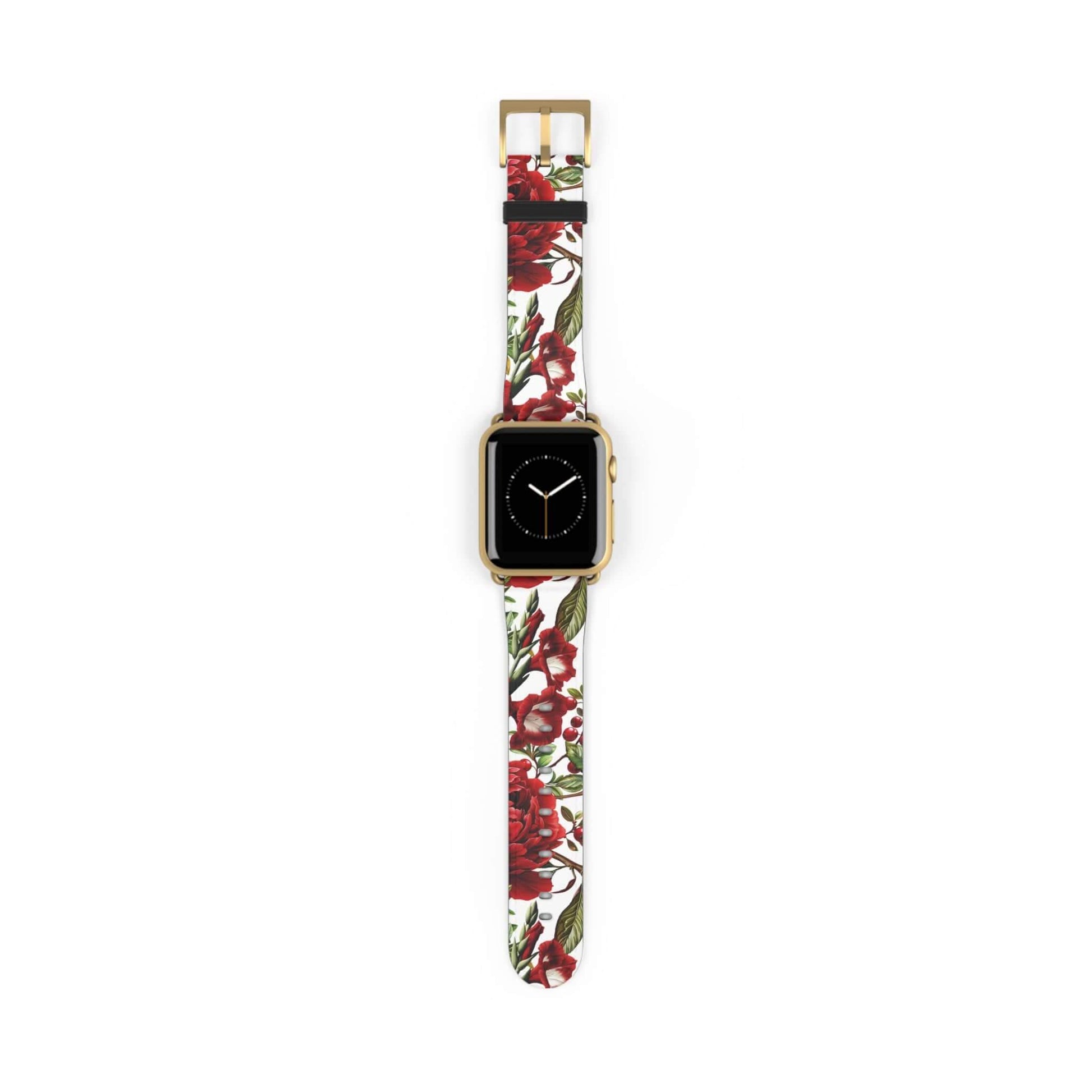 Pomegranate & Red Flowers Apple Watch Band - Nexware Designs 