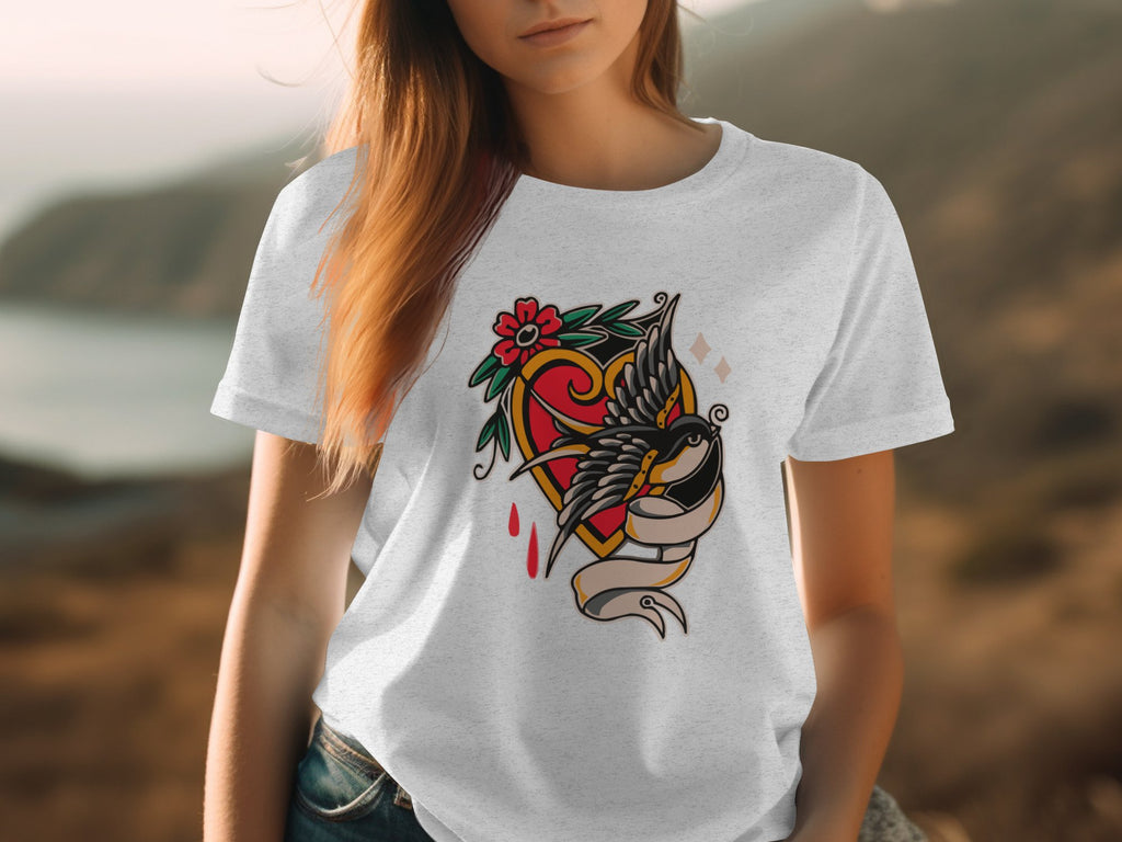 Women`s Tattoo Heart Tee  
